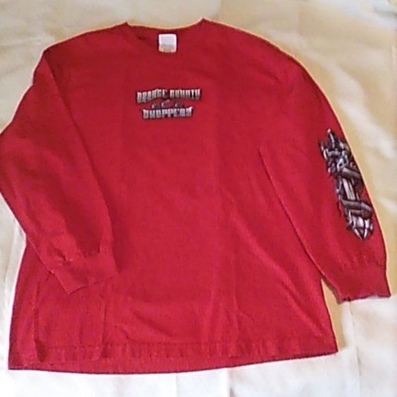 Orange County Chopper NY T Shirt Men's L Tall Cool Graphics Front Back & Sleeve - Picture 2 of 6